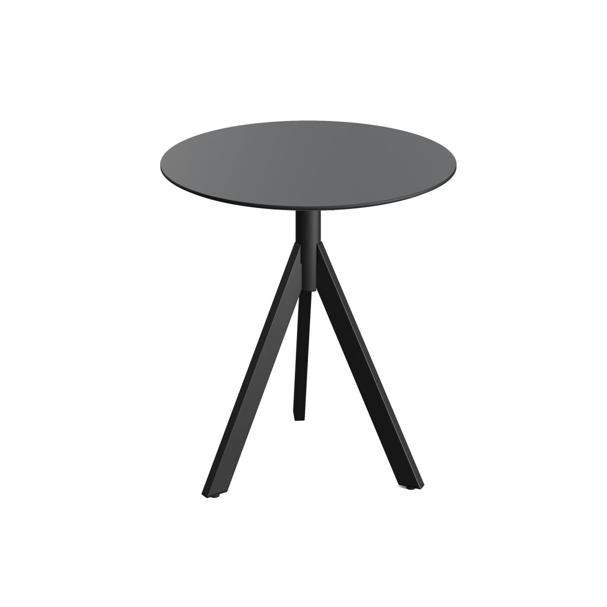 Tavolo da esterno Infinity Tripod con telaio + HPL Ø70 cm Feros; 74x70 cm (HxØ); nero; rotonda