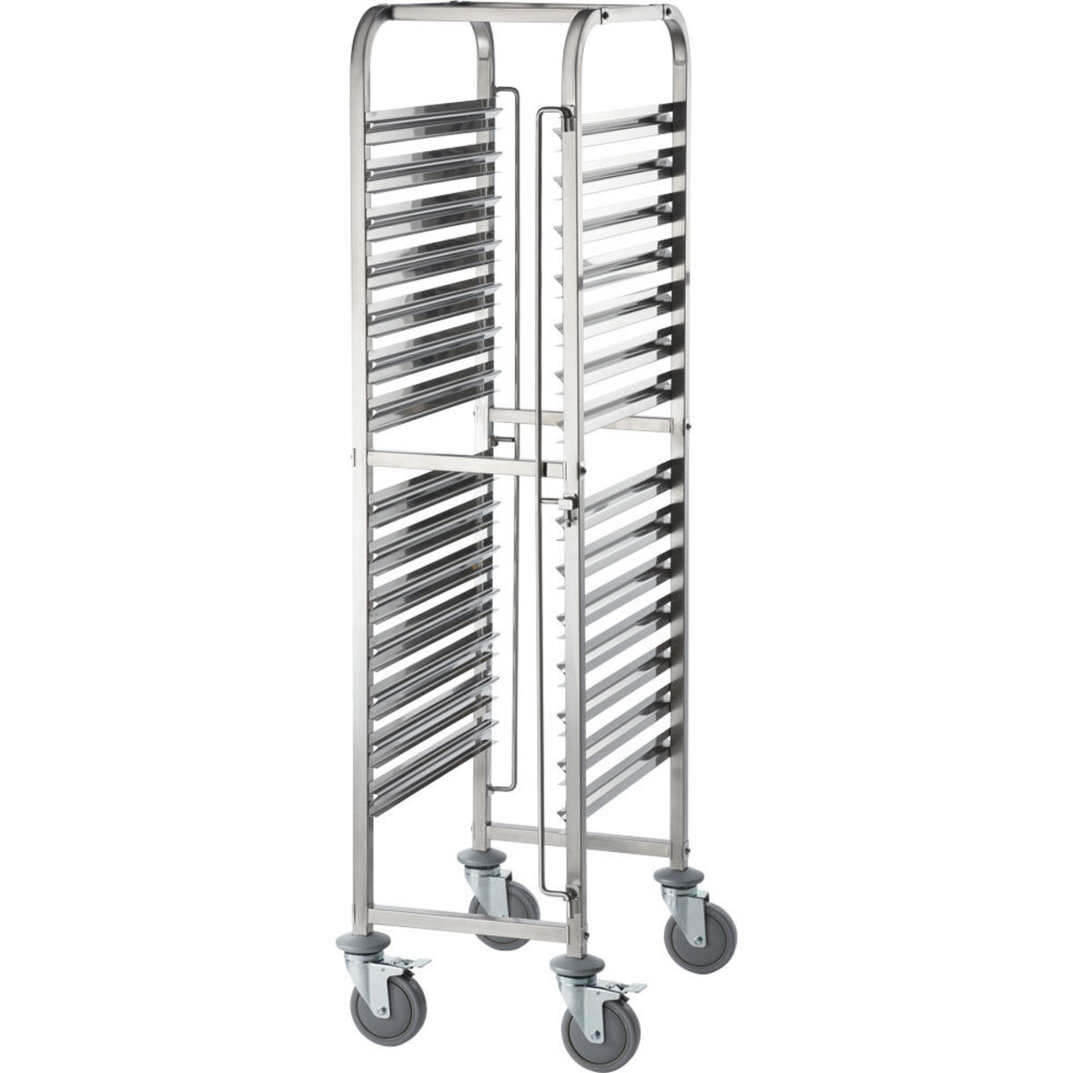 Stalgast Tablettwagen aus Edelstahl, passend für 14 x GN 1/1 55x38x173.5 cm (LxBxH); silber; rechteckig