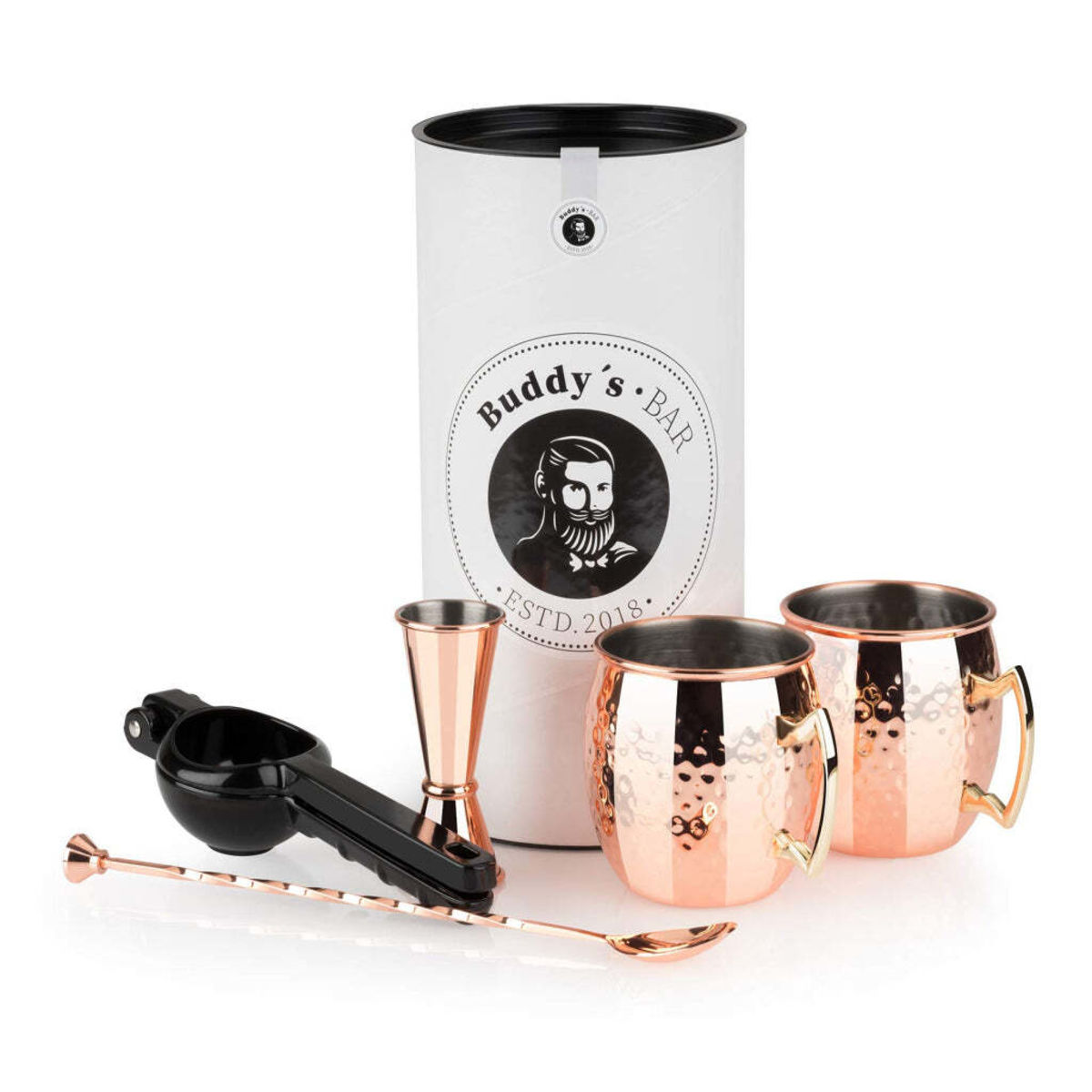 Buddy’s Bar Moscow Mule Set; kupfer/schwarz
