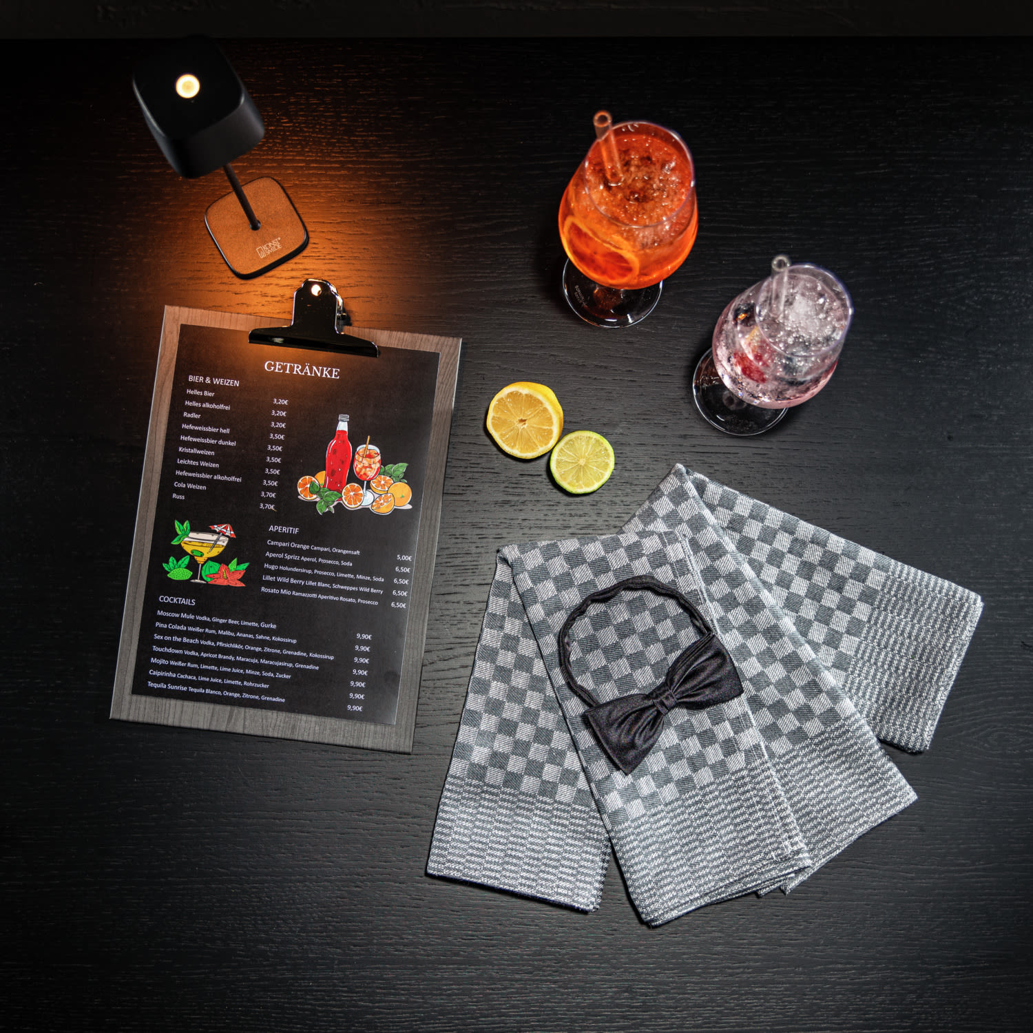 Protège-menu et porte-carte Lenio