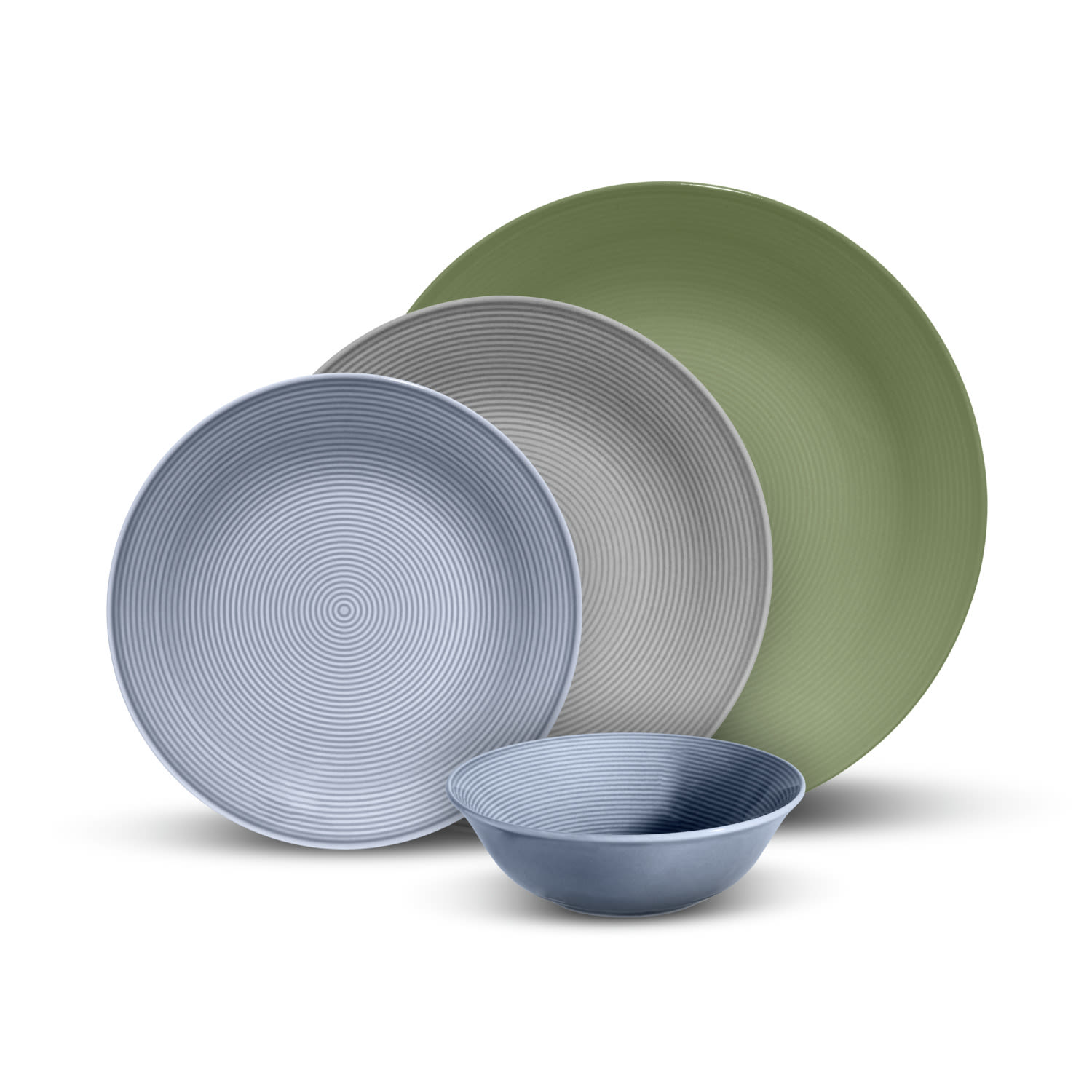 Serie de platos de porcelana Laja