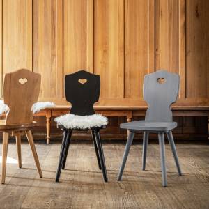 Sedia tirolese cuore Vroni, resistente fino a 160 kg di VEGA