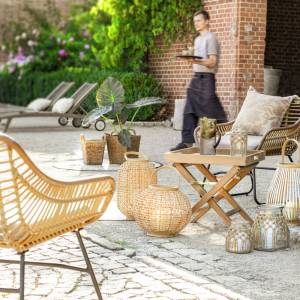 Outdoor Lounge Sessel Tomeo Bambus-Look kaufen | LUSINI