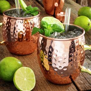 Verre à Moscow Mule Glendale Martelé