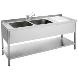 Sink with 2 basins