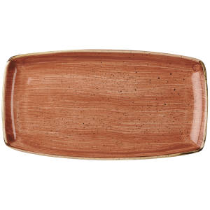 Oblong Platte Stonecast Orange