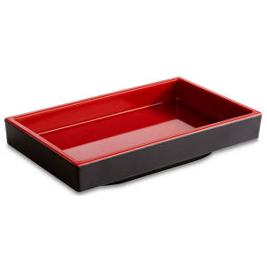 APS Asia Plus Schale – 7,5 Cm, Melamin, Schwarz/rot, Ideal Für Dips & Snacks