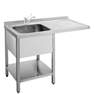 Sink with 1 basin and overflow