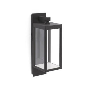 Faro Barcelona Wandleuchte Wilma 280 – Außenleuchte IP44, Dunkelgrau, Aluminium, Für E27 Birnen