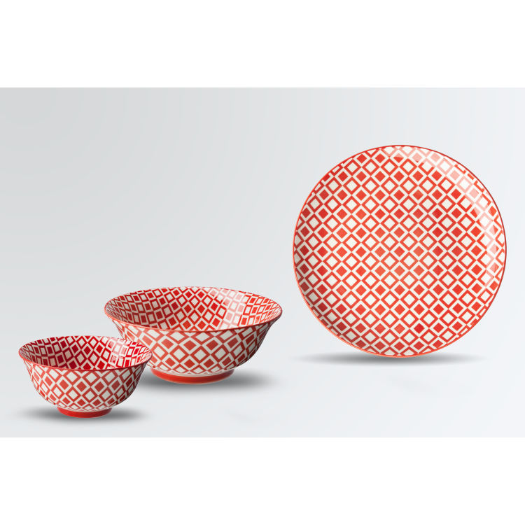 Tableware set Imagine red 12 pcs.