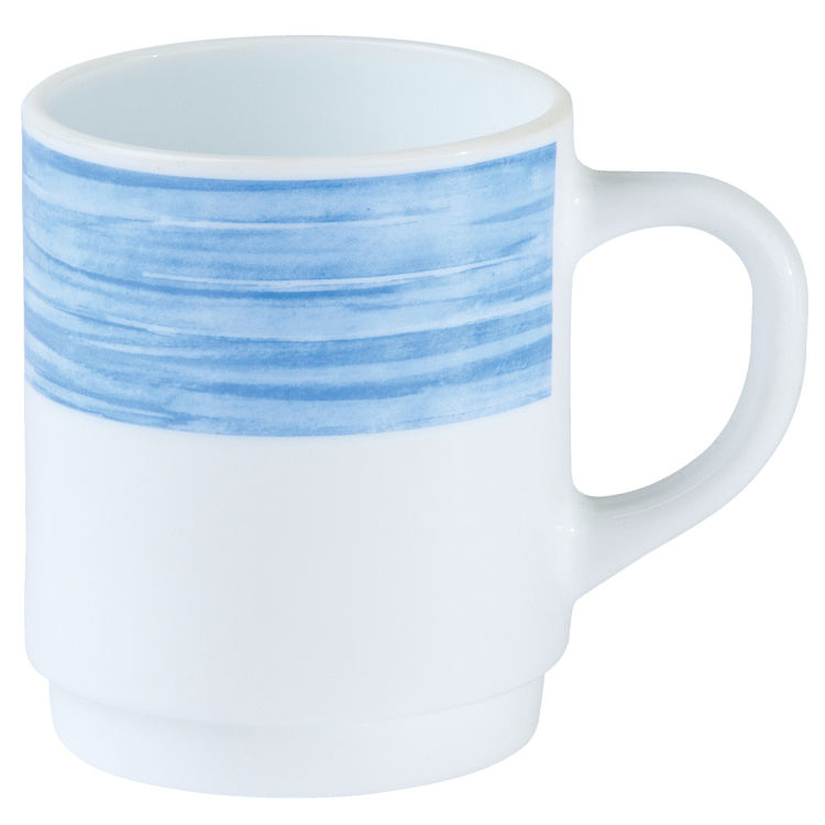 Tazón mug Brush, vidrio opalino, apilable