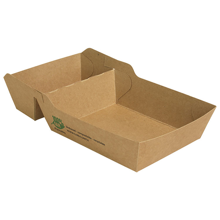 Einweg-Pommes-Frites-Trays Pure 100% Fair, Frischfaser-Karton