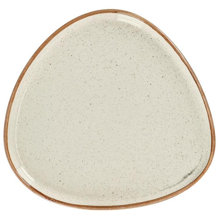 Assiette plate Sidina organique avec bord