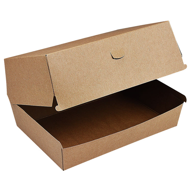 Hamburgerbox med fettbarriär