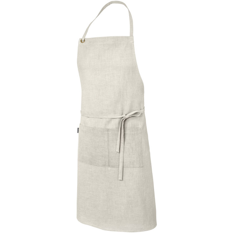 Tablier à bavette Ramie 88x80 cm, effet lin