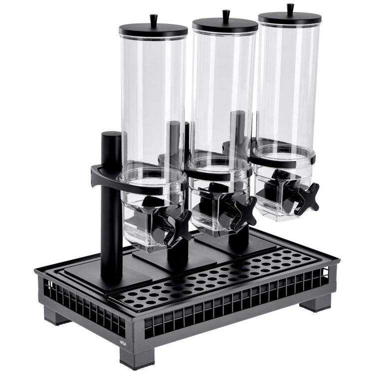 Müslidispenser Portland trippel, GN 1/1, 3x 4l, rostfritt stål