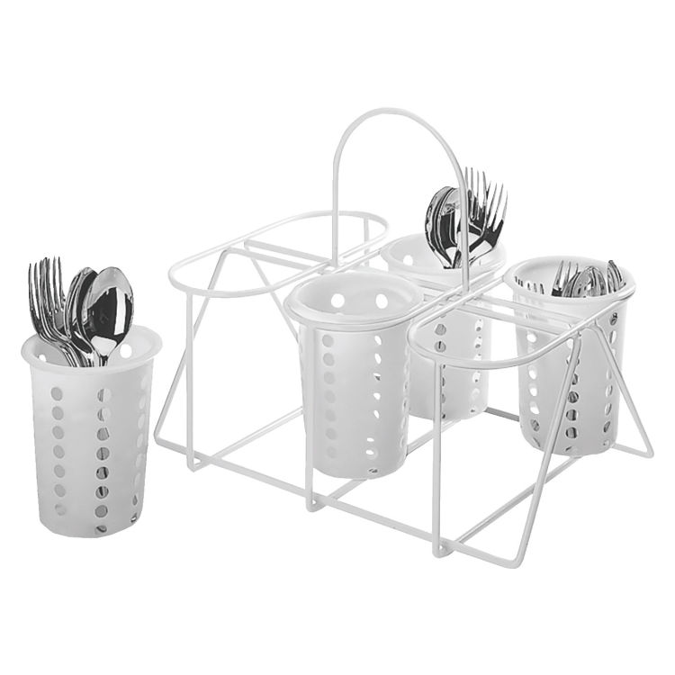 Support de rangement couverts pour 6 gobelets à couverts