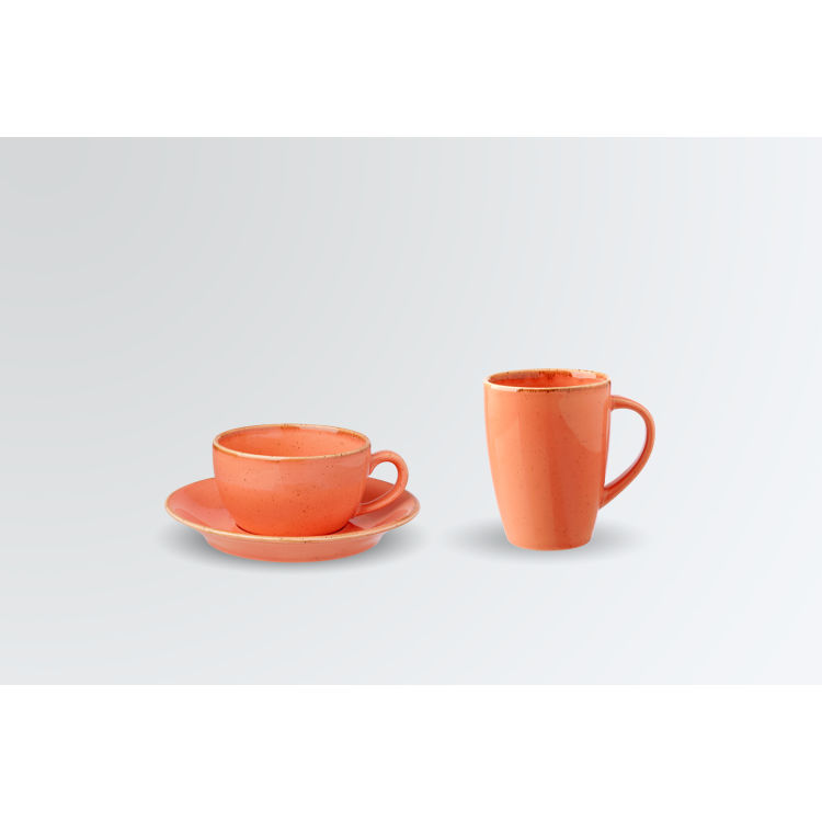 Service à café Sidina terracotta 12 pièces