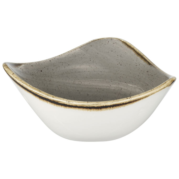 Skål Stonecast Peppercorn trekantig