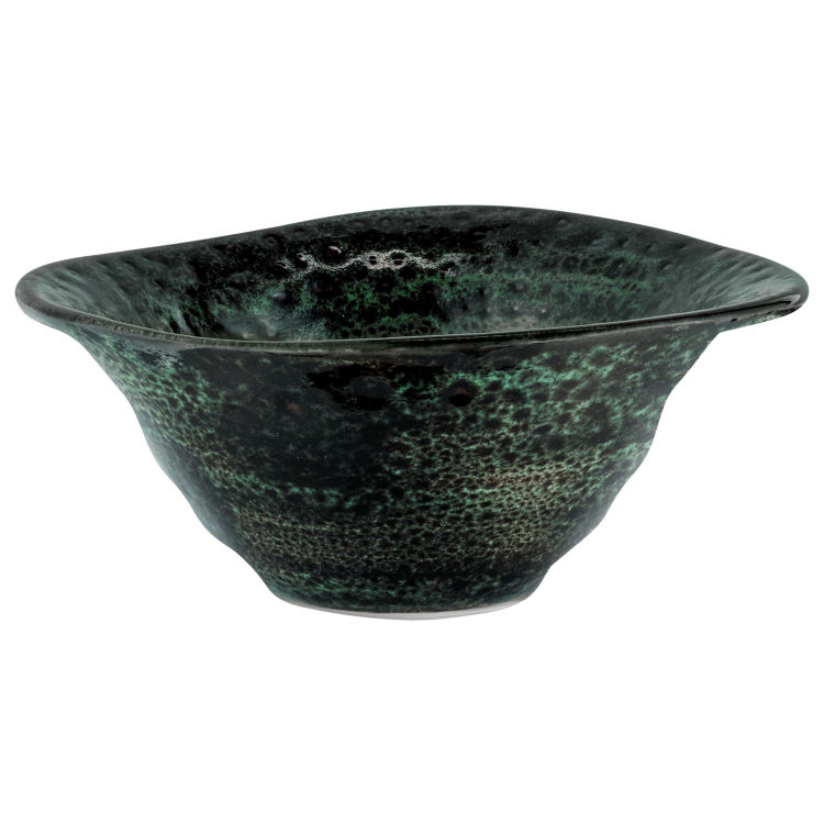Skål Black Reef porcelæn, asymmetrisk