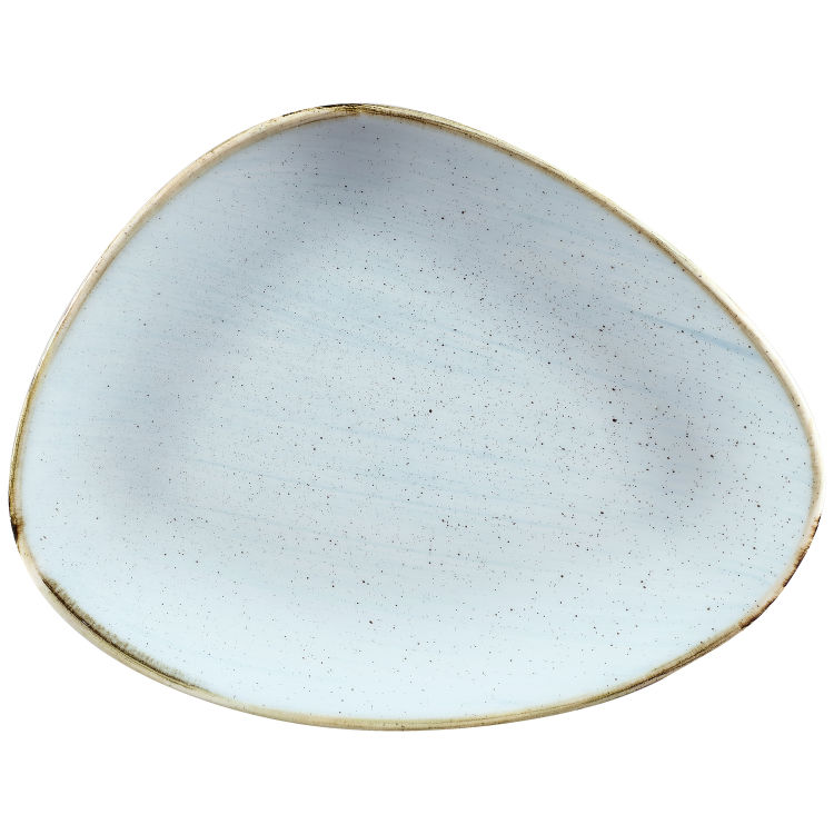 Chefs Platte Stonecast Duck Egg dreieckig