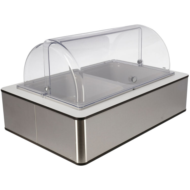 Set fraîcheur Fundale blanc mélamine blanche 2 x GN 1/2 H 10 cm