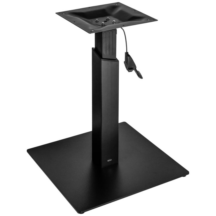 Pied de table Alturo réglable en hauteur, grande stabilité et sécurité au basculement