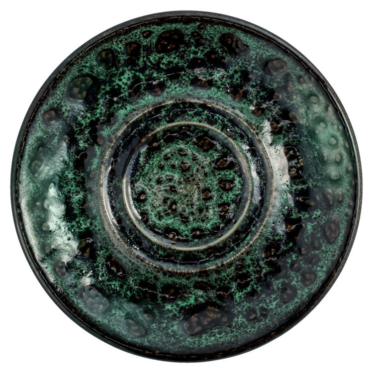 Sous-tasse à café et mug Black Reef porcelaine