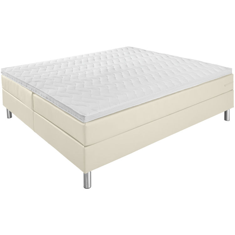 Cama Boxspring Comfort piel sintética, sin cabecero