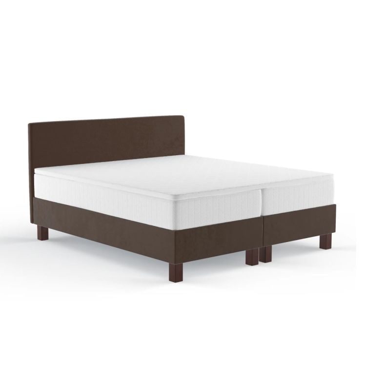 Boxspringbett-Set Savoy Classic schoko mit Padova Plus und Fußset Avantgarde