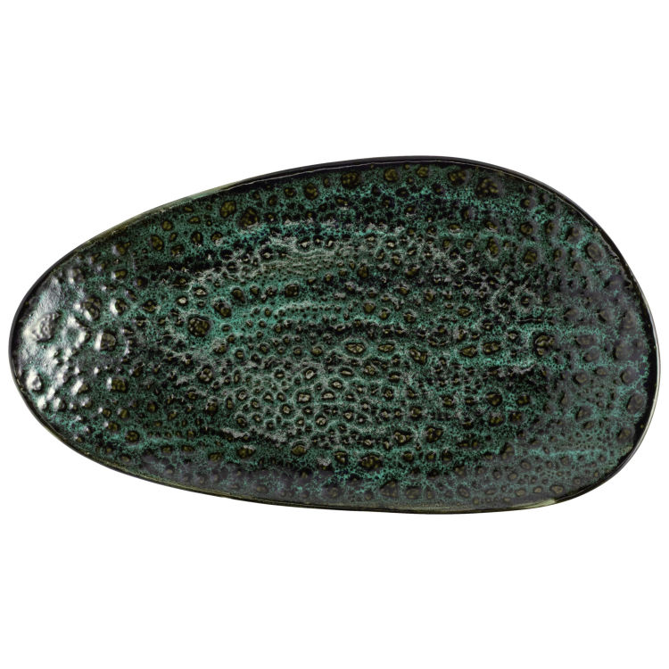 Servierplatte Black Reef Porzellan, organisch