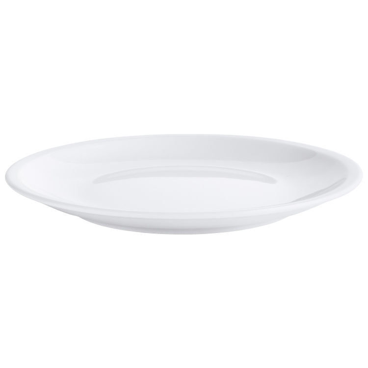 Teller flach Stackora mit schmaler Fahne, stapelbar