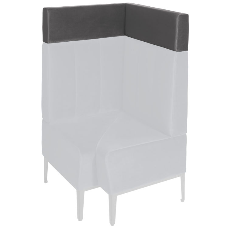 Top cushion corner Adapto velvet fabric