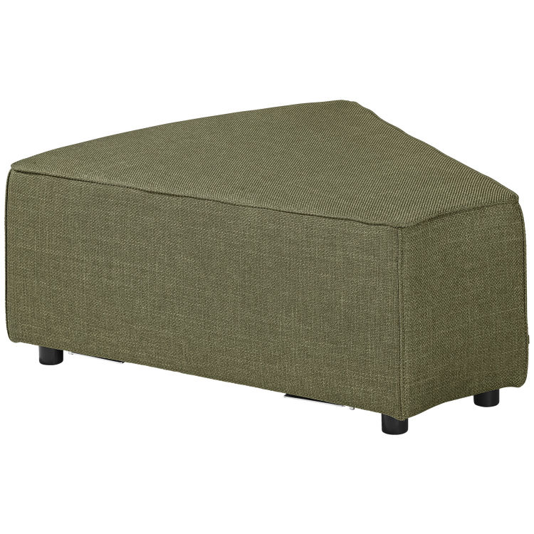 Rounded stool for modular sofa Belford fabric, Flame-retardant