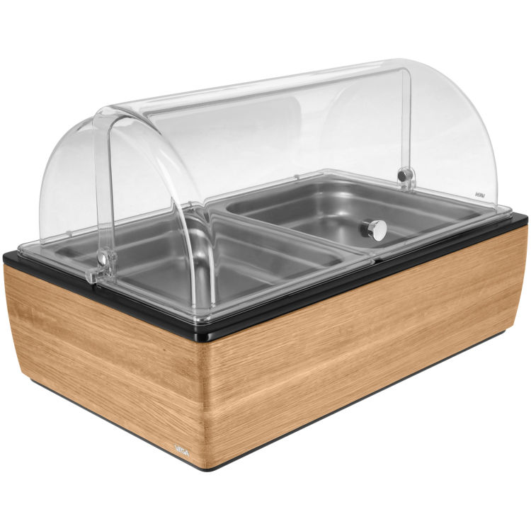 Set fraîcheur Montana chêne naturel inox 2 x GN 1/2 H 6,5 cm