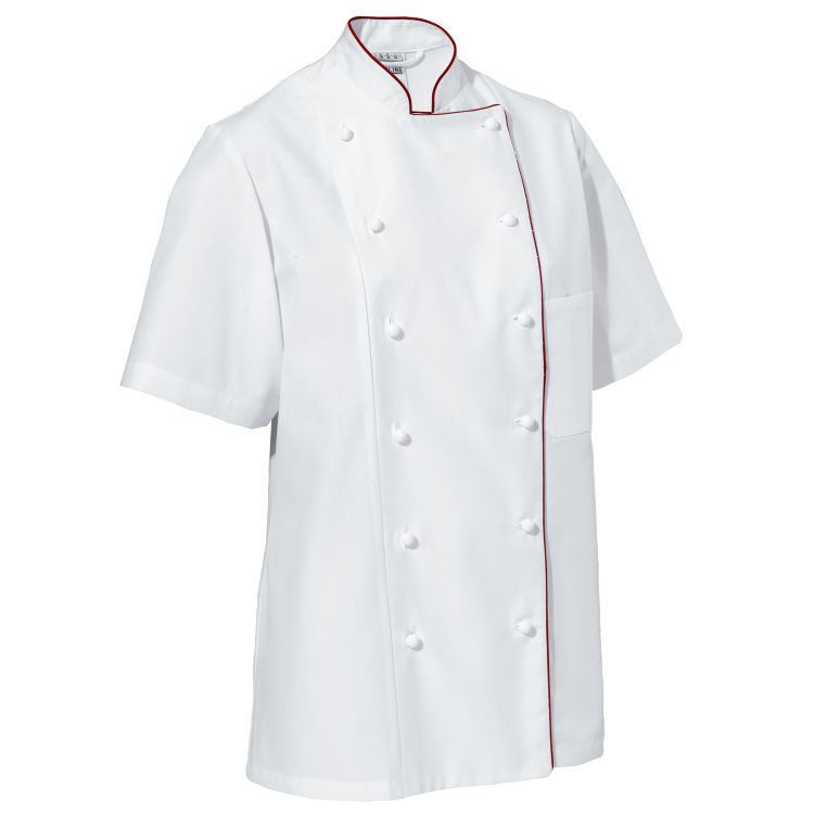 Kockrock dam Aila bomull kort ärm färgad passpoal