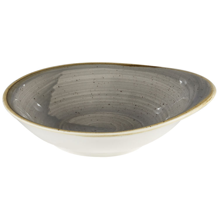 Schale Stonecast Peppercorn oval tief