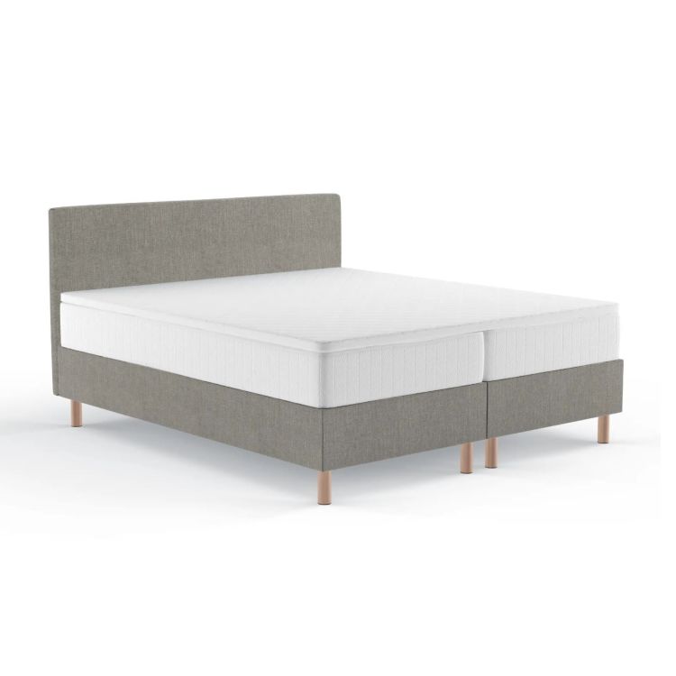 Boxspringbett-Set Savoy Classic grau mit Olbia und Fußset Standard