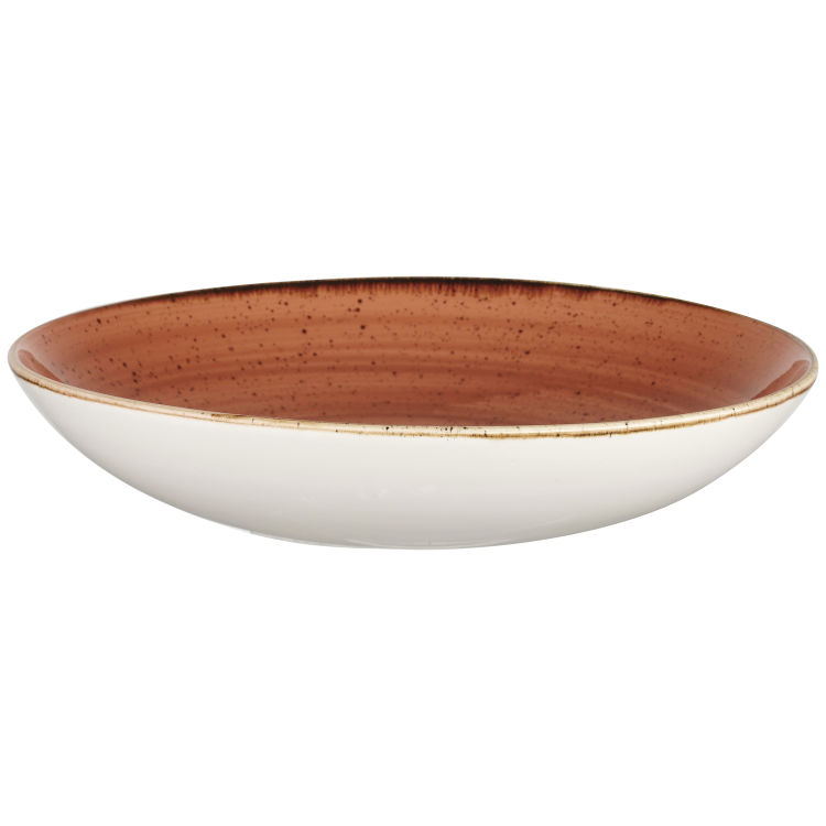 Tallerken, dyb Stonecast Orange Coupe