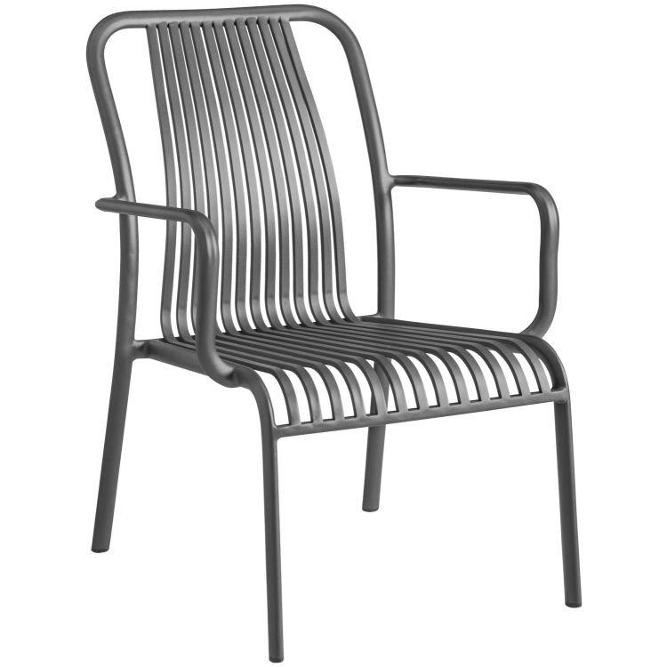 Fauteuil lounge d'extérieur Bevera, empilable