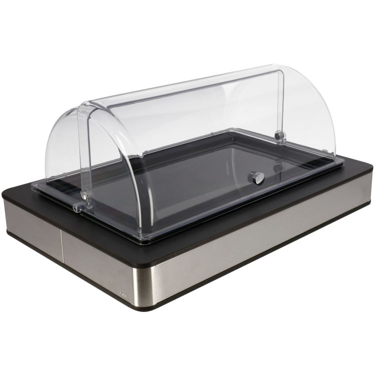 Expositor refrigerado Fundale antracite melamina preta 1/1