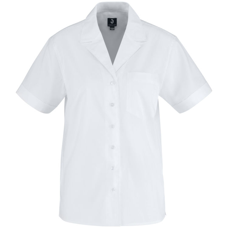 Damen Bluse Magnum Kurzarm, Baumwoll-Polyester-Stretch