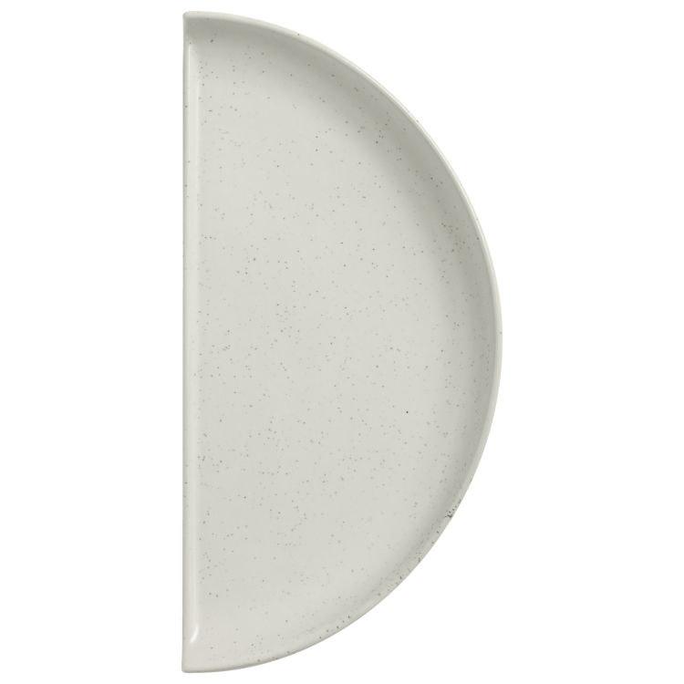 Halber Teller flach Ossori, Handmade-Charakter