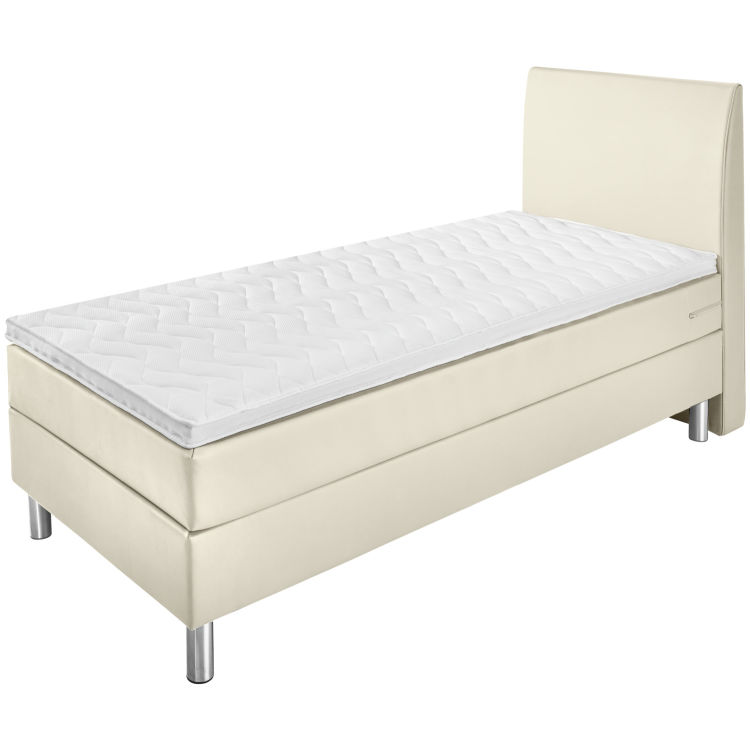 Set Boxspring Premium en similicuir, tête de lit lisse