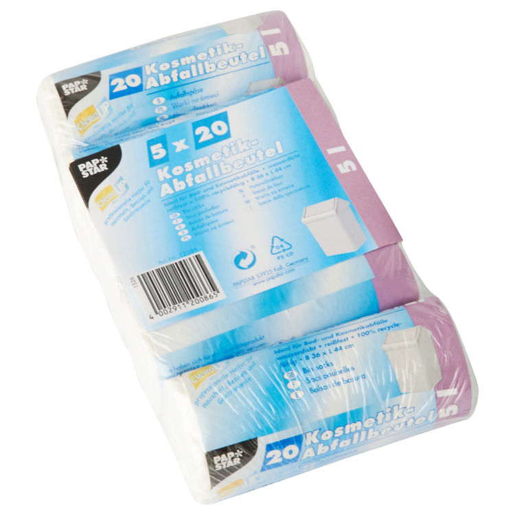 Kosmetik-Müllbeutel, 5 l, weiß