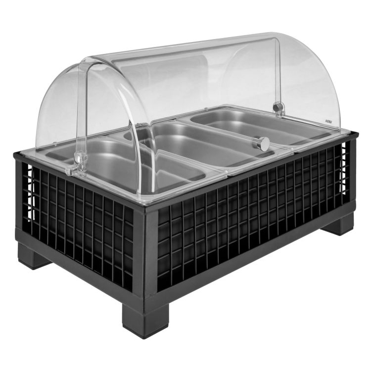 Set fraîcheur Portland inox 3 x GN 1/3 H 10 cm