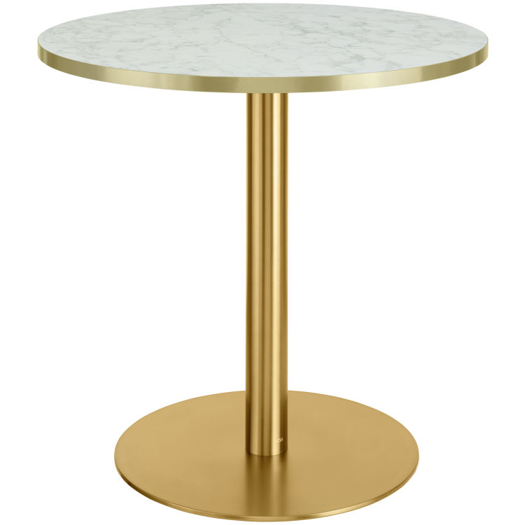 Esstisch Marvani Tischgestell Edelstahl gold, hohe Stand- und Kippsicherheit