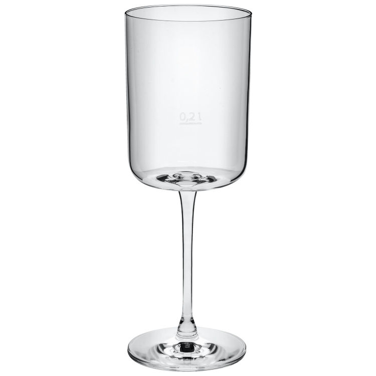 White wine glass Lya with filling line