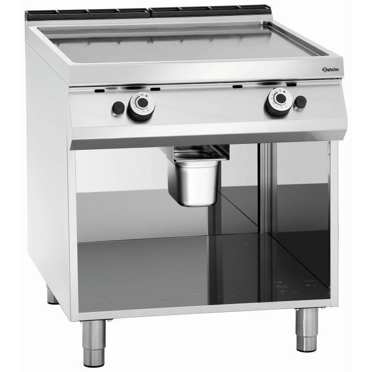 Gas-Griddleplatte, glatt, mit Unterbau