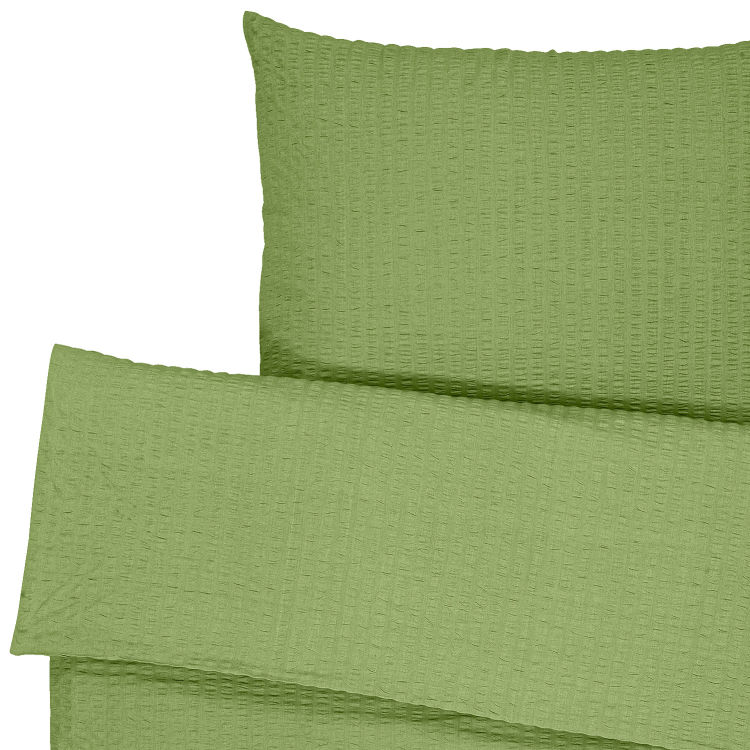 Bettwäsche-Set Mallorca Reißverschluss Seersucker, bügelfrei